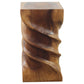 Haussmann Triple Twist Pedestal Side Table, Walnut, 12 x 12 x 22 in H