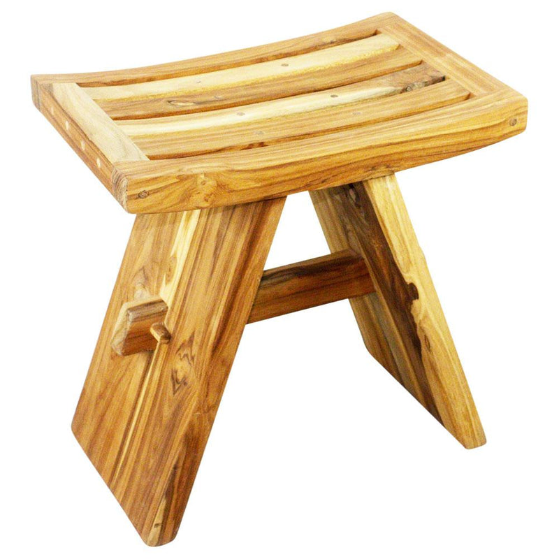 Haussmann Teak Shower Stool & Bath Bench, 18 L x 12 W x 18 in H