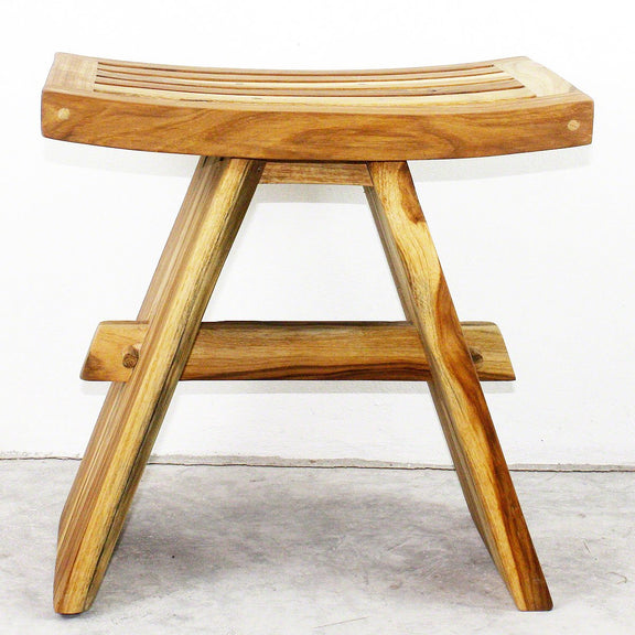 Haussmann Teak Shower Stool & Bath Bench, 18 L x 12 W x 18 in H