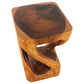 Haussmann Vine Twist Pedestal Side Table, Cherry, 14 x 14 x 23 in H
