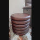 Haussmann Stacked Rings Solid Wood End Table - 20 in dia x 18 in H - Mocha
